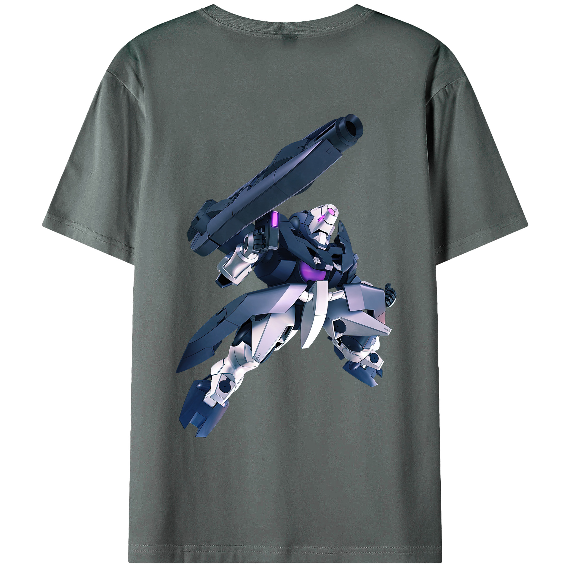 （画像用） 機動戦士ガンダム Mobile Suit Gundam 綿100％ メンズ半袖Tシャツ（バックプリント） 通気性
